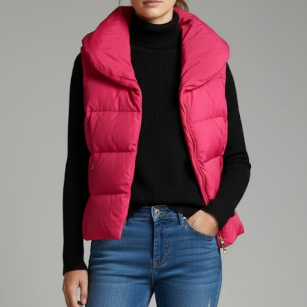 Lauren ralph Lauren burgundy women's puffer vest size large